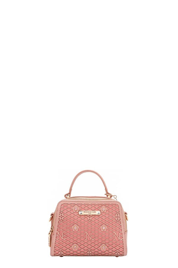 Nicole Lee USA Vegan Geometric Pattern Structured Handbag