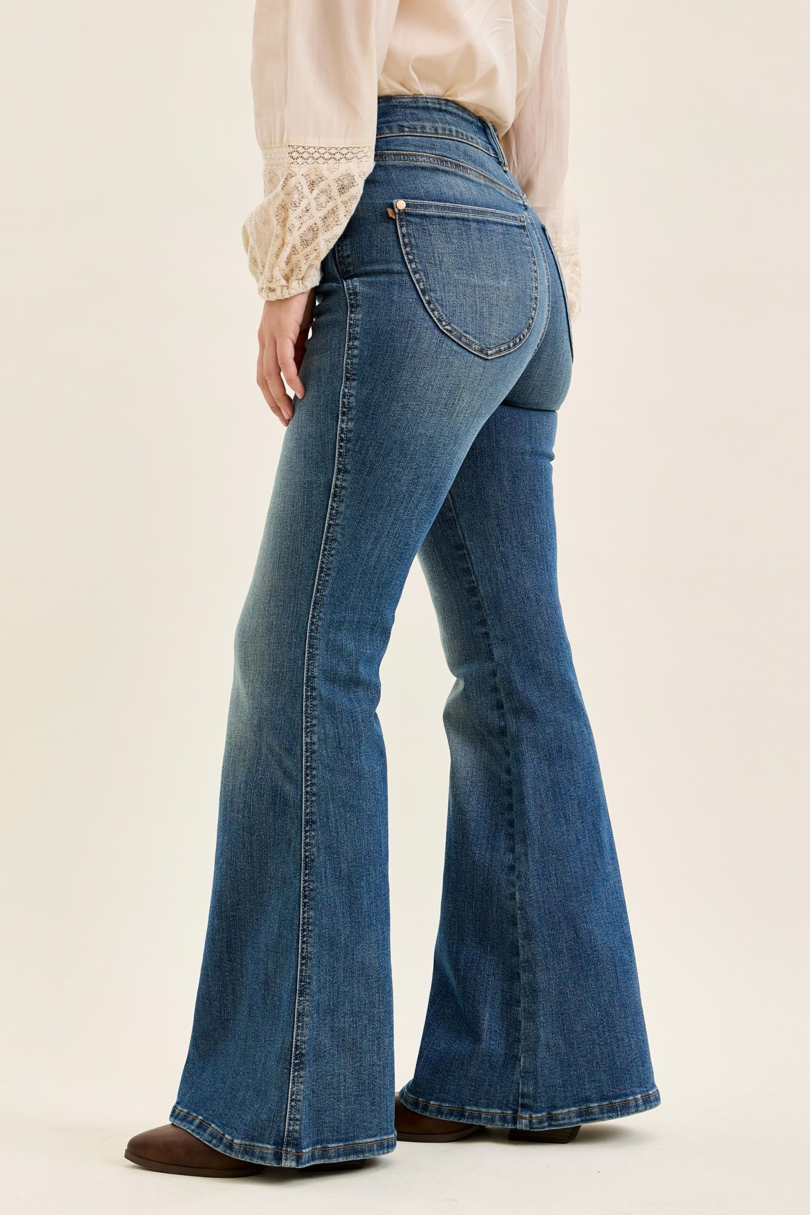 Judy Blue High Waist Double Button Tummy Control Flare Jeans