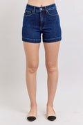 Judy Blue Full Size High Waist Tummy Control Denim Shorts Plus Size