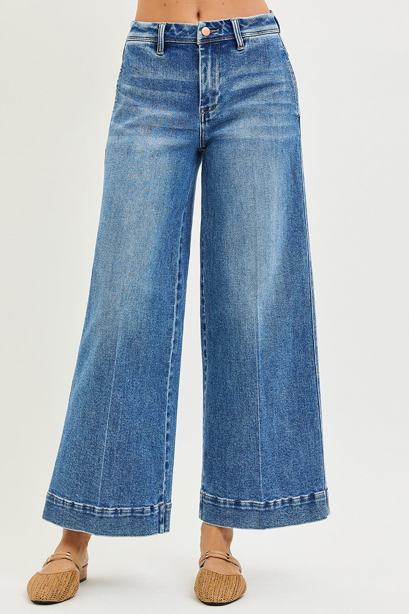 RISEN Slouchy Ankle Wide Jeans