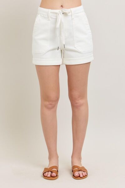 Judy Blue Full Size High Waist Cuff Denim Shorts Plus Size