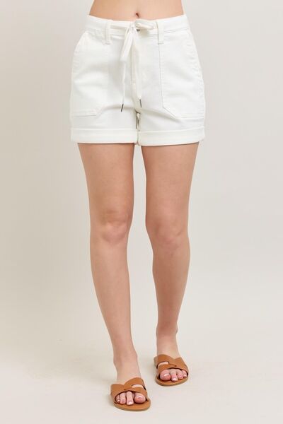 Judy Blue Full Size High Waist Cuff Denim Shorts Plus Size