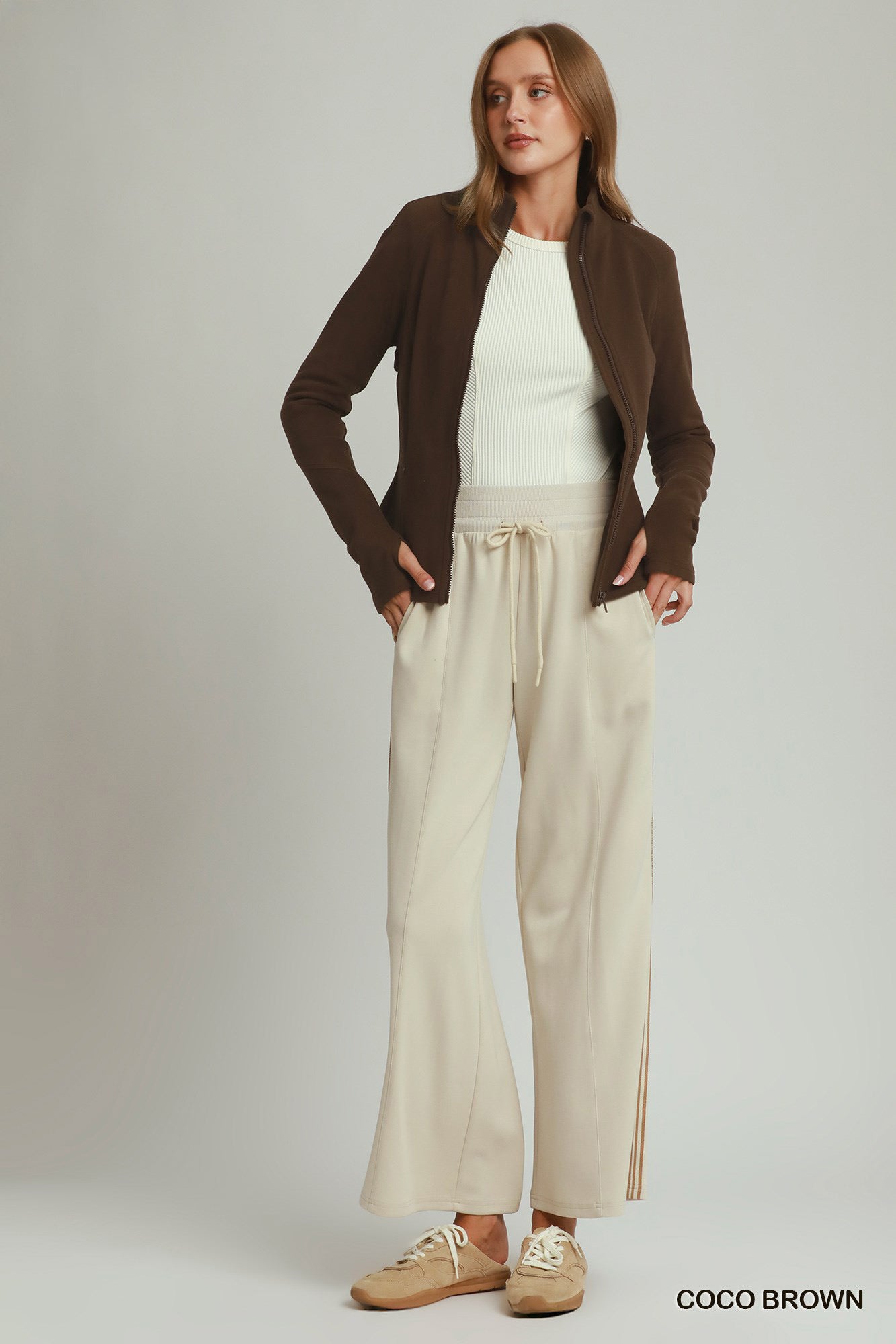 Umgee Soft Fleece Full Zip Jacket With Pockets