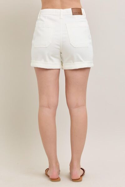 Judy Blue Full Size High Waist Cuff Denim Shorts Plus Size