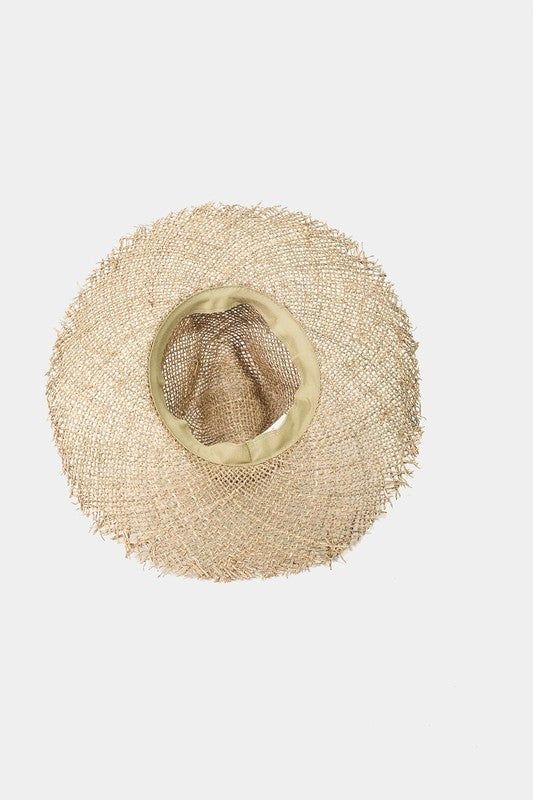 Fame Fringe Edge Straw Braided Western Fedora Hat